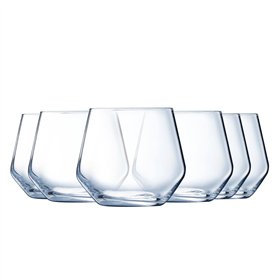 Luminarc - Collection Vinetis - 6 verres bas 36 cl - Design moderne et élégant - Fabriqués en France - Emballage renforcé