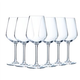 Luminarc - Collection Vinetis - 6 verres à pied 40 cl - Design moderne et élégant - Fabriqués en France - Emballage renforcé