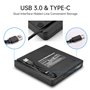 AMIGIK Lecteur DVD Externe, USB 3.0 & Type C, Graveur CD Externe, Enregistreur Portable - Transfert de Données à Grande Vitesse 