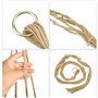 4PCS Suspension Macramé pour Plante, Corde de Coton Plante Cintre, Tissés à la Main Porte Pot de Fleurs pour Maison Bureau Balco