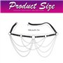 Flovel Punk Cuir Taille Chaîne Ceinture Noir Couches Corps Chaînes Harnais Discothèque Corps Chaîne pour Femmes et Filles