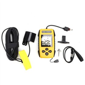 Écran LCD de poche Détecteur de poisson Kayak de pêche portable Sondeur Lecture de contour Détecteur de profondeur de poisson Tr