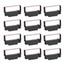 BIGGER Lot de 12 rubans encreurs ERC30 B/R compatibles avec Epson ERC-30 ERC 30 34 38 utilisés dans Epson TMU-220B/TM-300B