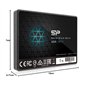 Silicon Power Disque SSD Interne 3D NAND A55 SLC 1 to SATA III 6,3 cm 7 mm