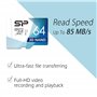 Silicon Power Lot de 5 Cartes MicroSD Haute Vitesse 64 Go avec Adaptateur