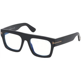 Tom Ford Lunettes de Vue FAUSTO FT 5634-B BLUE BLOCK Black 53/20/145 unisexe