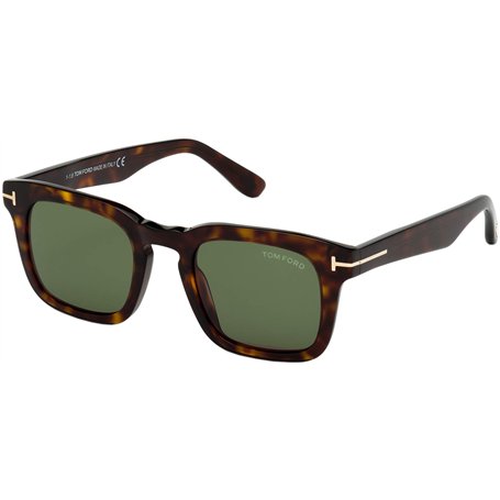 Tom Ford Lunettes de Soleil DAX FT 0751 DARK HAVANA/GREEN 50/22/145 unisexe