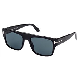 Tom Ford Lunettes de Soleil DUNNING-02 FT 0907 SHINY BLACK/BLUE 55/19/145 homme