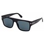 Tom Ford Lunettes de Soleil DUNNING-02 FT 0907 SHINY BLACK/BLUE 55/19/145 homme