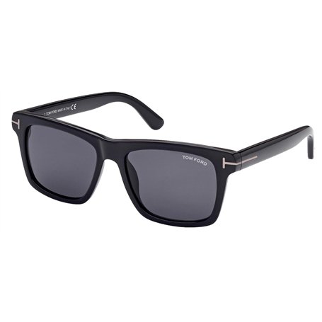 Tom Ford Lunettes de Soleil BUCKEY-02 FT 0906-N Shiny Black/Grey 56/17/145 homme