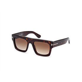 Tom Ford Lunettes de Soleil FAUSTO FT 0711 DARK HAVANA/LIGHT BROWN SHADED 53/20/145 unisexe