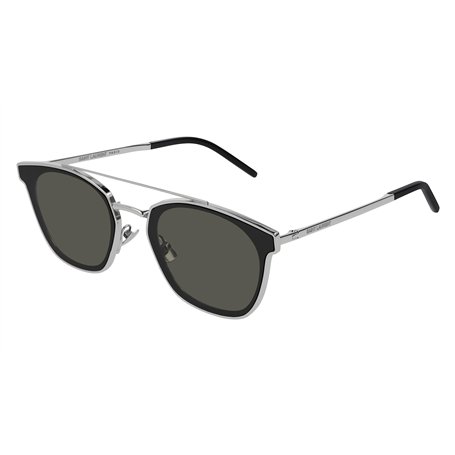 Saint Laurent Lunettes de Soleil SL 28 METAL Silver Black/Grey 61/17/145 unisexe