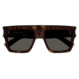 Saint Laurent Lunettes de Soleil Homme Ecaille de Tortue Forme Rectangulaire