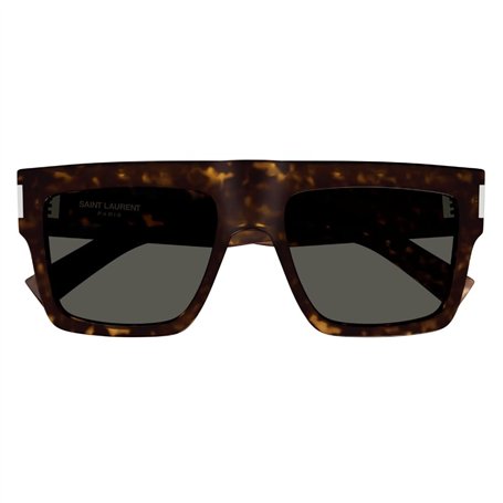 Saint Laurent Lunettes de Soleil Homme Ecaille de Tortue Forme Rectangulaire