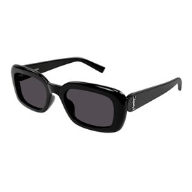Saint Laurent SLM130-001-56 - Femme Lunettes de soleil - Shiny Solid Black