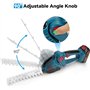 Taille Haie Electrique sans Fil 2 en 1, Cisaille à Gazon 18V avec Batterie Rechargeable et Chargeur, 2 Lames(20cm&12cm), Coupe H