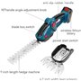 Taille Haie Electrique sans Fil 2 en 1, Cisaille à Gazon 18V avec Batterie Rechargeable et Chargeur, 2 Lames(20cm&12cm), Coupe H