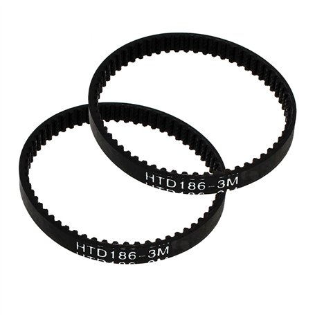 AYBAL Lot de 2 Courroies crantées HTD186-3M compatibles avec Karcher FC3 FC5 Nettoyeur de sols durs X.605-500 pièces de Rechange