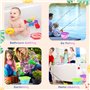 Foppla Lot de 3 seaux de plage pliables en silicone de 2 L avec poignée, multi-usages, seau à sable pliable pour enfants, plage,