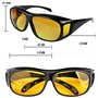 Sobeta Lunettes Nightglo, lunettes de vision nocturne, lunettes de phare avec technologie Glarecut, lunettes de conduite de nuit