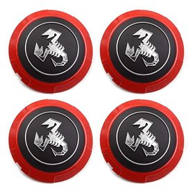 SXXTS 4 Pièces Centre De Jante Capuchons pour Fiat 500 Abarth 133mm
