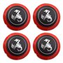 SXXTS 4 Pièces Centre De Jante Capuchons pour Fiat 500 Abarth 133mm