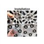 SXXTS 4 Pièces Centre De Jante Capuchons pour Fiat 500 Abarth 133mm,Cache Moyeu Centre De Roue,Enjoliveur De Voiture