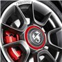 SXXTS 4 Pièces Centre De Jante Capuchons pour Fiat 500 Abarth 133mm,Cache Moyeu Centre De Roue,Enjoliveur De Voiture