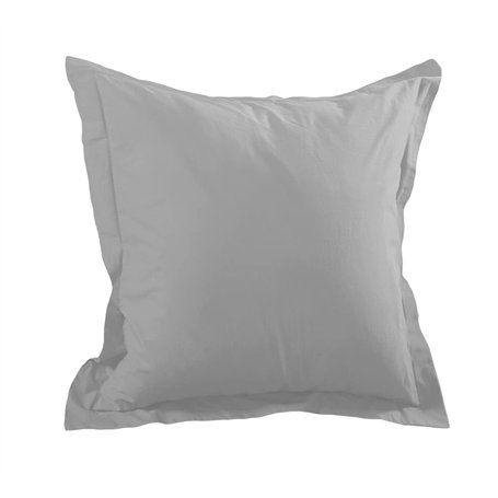 STOF - Taie avec Volant - Modèle Alicia - 100% Coton - Coloris Perle - 65 x 65 cm