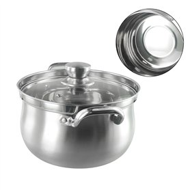 LXHZSY Faitout Marmite à Soupe 24 cm en Acier Inoxydable avec Base à Induction for éviter Les débordements avec Couvercle en Ver