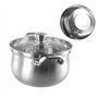 LXHZSY Faitout Marmite à Soupe 24 cm en Acier Inoxydable avec Base à Induction for éviter Les débordements avec Couvercle en Ver
