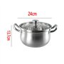 LXHZSY Faitout Marmite à Soupe 24 cm en Acier Inoxydable avec Base à Induction for éviter Les débordements avec Couvercle en Ver