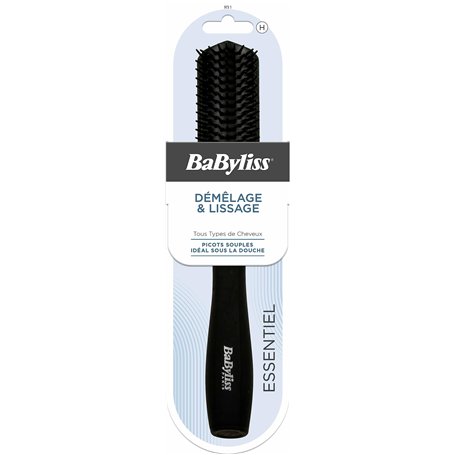 BaByliss - Brosse à cheveux démélage & lissage - Brosse à cheveux avec picots souples