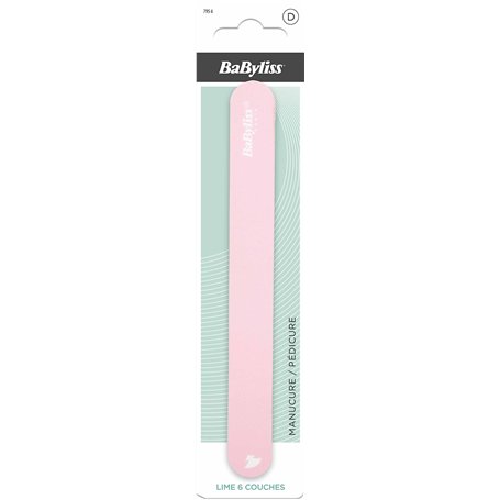BaByliss - Lime à ongles pour manucure & pédicure - Limes à ongles rose 6 couches