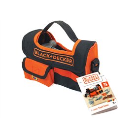 Smoby - Black+Decker - Caisse à Outils Tissu - Jouet Bricolage Enfant - 4 Outils et Accessoires Divers - A Partir de 3 Ans