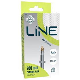 Chambre A AIR Velo DE 700X 23 A 700X 32 avec Valve Presta pour PNEUS ET Roues DE 28 Pouces - LINE