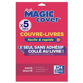 OXFORD 5 Feuilles Couvre‐livres Magic Cover A4 PP Lisse Epaisseur 7