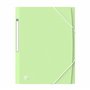 Oxford Urban Lot de 5 chemises A4+ en plastique, 3 rabats et fermeture à élastiques Couleurs pastel