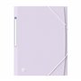 Oxford Urban Lot de 5 chemises A4+ en plastique, 3 rabats et fermeture à élastiques Couleurs pastel