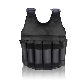 SOONHUA Gilet Lesté 20kg/ 40Lbs avec 12 Sachets pour Le Chargement du Sable Ou de La Plaque d'acier Option Veste Exercice Format