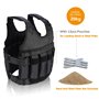 SOONHUA Gilet Lesté 20kg/ 40Lbs avec 12 Sachets pour Le Chargement du Sable Ou de La Plaque d'acier Option Veste Exercice Format