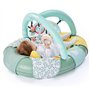 Sophie la Girafe Cocoon'Aire Leuf - Tapis d'Éveil Evolutif avec Arche d'Activités - Matelas Gonflable 3 Positions - Éveil Sensor
