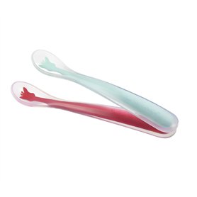 Sophie la Girafe - Lot de 2 Cuillères Douces Silicones