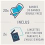 Veet EXPERT - 20 Bandes de Cire Froide Corps & Jambes - Peaux Sensibles - Finition Parfaite - Epilation Longue Durée