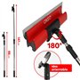 Lames à Lisser plaquiste - Coffret lames 0.35mm et 0.5mm - Acier inoxydable - Perche extensible - Lames souples et rigides