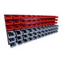 Etagère murale rangement outils - 72 bacs de rangement empilables - 6 panneaux 47