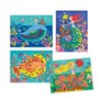 DJECO Kit Mosaïque Scintillante Le Chant des Sirènes - Arts Créatifs - Enfants 7-12 Ans - Développe la Dextérité - Thème Sirènes
