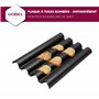 Gobel 258130 Plaque à Tuiles Bombées Anti-Adhérent 35*24 cm, Noir