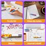 BIC 4 Couleurs Velours - Stylos-Bille Pointe Moyenne (1,00 mm) - Thème Vie Marine - 3 Motifs Assortis, Pack de 6, 517321
