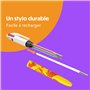 BIC 4 Couleurs Velours - Stylos-Bille Pointe Moyenne (1,00 mm) - Thème Vie Marine - 3 Motifs Assortis, Pack de 6, 517321